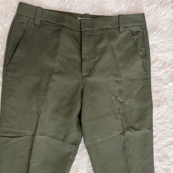 Vince women’s mid rise cropped linen trousers size 8 - Picture 9 of 13